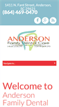 Mobile Screenshot of andersonfamilydentalcare.com